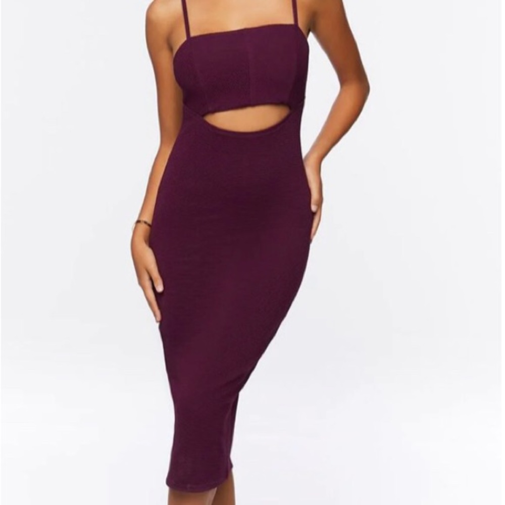 Purple Cut-out Midi Dress 💜 NWT